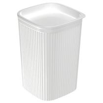 Porta cotonete e algodão frisos branco Plasutil ref.13824 Porta cotonete e algodão frisos branco Plasutil ref.13824