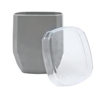 Porta cotonetes algodão Max Diamante Cinza