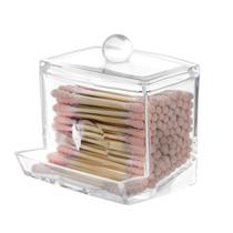 Porta Cotonetes C/Tampa Retangular Suporte Organizador 9,5cm Porta Cotonetes C/Tampa Retangular Suporte Organizador 9,5cm