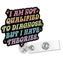 Porta-crachá, clipe de jacaré retrátil Sixrip Glitter