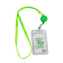 Porta Crachá Cordão Colorido com Roller Clips