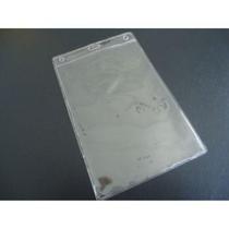 Porta crachá credencial bolsa pvc cristal 100x150cm - 10 unid - incolor - 100x150