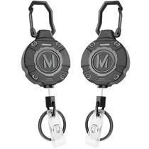 Porta-crachá de mosquetão Maileto Heavy Duty com cabo retrátil