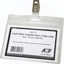 Porta Cracha Horizontal 10x7cm 30 Unidades C/ Presilha