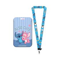 Porta-Crachá Kawaii Stitch Disney Anime Para Estudantes Com Cordão Para Cartão, Presente Para Porta-Crachá Kawaii Stitch Disney Anime Para Estudantes Com Cordão Para Cartão, Presente Para