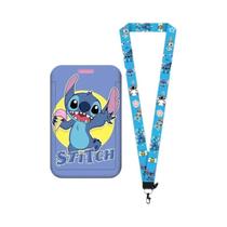 Porta-Crachá Kawaii Stitch Disney Anime Para Estudantes Com Cordão Para Cartão, Presente Para Porta-Crachá Kawaii Stitch Disney Anime Para Estudantes Com Cordão Para Cartão, Presente Para