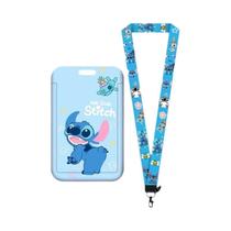 Porta-Crachá Kawaii Stitch Disney Anime Para Estudantes Com Cordão Para Cartão, Presente Para Porta-Crachá Kawaii Stitch Disney Anime Para Estudantes Com Cordão Para Cartão, Presente Para