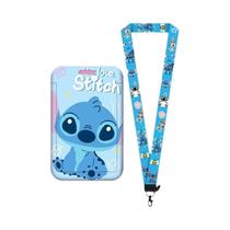 Porta-Crachá Kawaii Stitch Disney Anime Para Estudantes Com Cordão Para Cartão, Presente Para Porta-Crachá Kawaii Stitch Disney Anime Para Estudantes Com Cordão Para Cartão, Presente Para