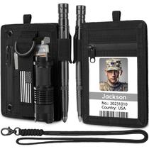 Porta-crachá LIUGX Tactical RFID Blocking Nylon impermeável Porta-crachá LIUGX Tactical RFID Blocking Nylon impermeável