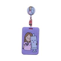 Porta-Crachá Retrátil Horizontal Com Clipe Para Enfermeiros E Médicos, Crachá De Identificação Para