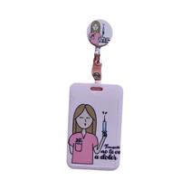 Porta-Crachá Retrátil Horizontal Com Clipe Para Enfermeiros E Médicos, Crachá De Identificação Para