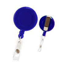 Porta Crachá Retrátil Roller Clip Azul Leitoso 10 Unidades Porta Crachá Retrátil Roller Clip Azul Leitoso 10 Unidades