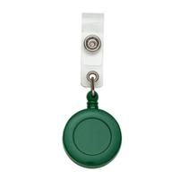 Porta Crachá Retrátil Roller Clip Verde Leitoso 10 Unidades