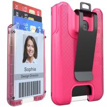 Porta-crachás: carteira de identificação em policarbonato LIUGX, rosa Porta-crachás: carteira de identificação em policarbonato LIUGX, rosa
