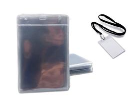Porta Credencial Bolsa Transparente 11x15cm 100 Unidades