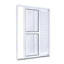 Porta de Aço Balcão 215x150cm com Vidro 3 Folhas Facilita Lucasa