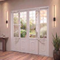 Porta de Aço de Correr 213x200 com Grade Quadrada e Postigo Facilita Lucasa Porta de Aço de Correr 213x200 com Grade Quadrada e Postigo Facilita Lucasa