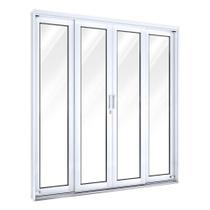 Porta de Aço de Correr 213x200cm com Vidro 4 Folhas 2 Fixas Facilita Lucasa Porta de Aço de Correr 213x200cm com Vidro 4 Folhas 2 Fixas Facilita Lucasa