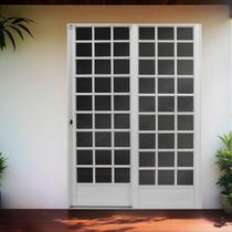 Porta de Aço de Correr 215x160cm Minas Sul MGM Abertura Direita Branco Porta de Aço de Correr 215x160cm Minas Sul MGM Abertura Direita Branco