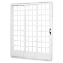 Porta de Aço de Correr 215x160cm Minas Sul MGM Abertura Esquerda Branco