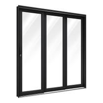 Porta de Aço de Correr Lateral 3 Folhas 213x150cm Facilitá Lucasa