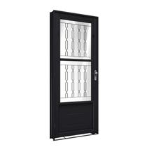 Porta de Aço de Giro com Postigo e Grade Mosaico 215x90cm Facilitá Lucasa Porta de Aço de Giro com Postigo e Grade Mosaico 215x90cm Facilitá Lucasa