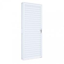 Porta de Aço de Giro Laminada 215x70cm Riobras Branco Porta de Aço de Giro Laminada 215x70cm Riobras Branco