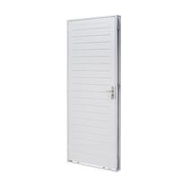 Porta de Aço Lambri 215x83cm Batente 12cm Qualitysol Ramassol Abertura Esquerda Branco