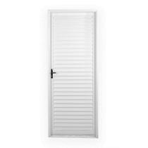 Porta de aco lminada mgm esquerda 215x85cm rq120mm branco