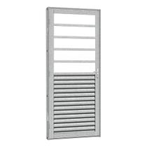 Porta de Aço Mista Laminada sem Vidro Silver 81x215 R50 Abertura Esquerda Prata - PROVISÃO