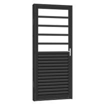 Porta de Aço Mista Laminada Tradição 83x215 R120 Abertura Direita