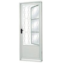 Porta de Aço Postigo 215x85cm com Grade Elo Minas Sul Mgm Abertura Esquerda