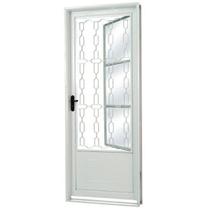 Porta de Aço Postigo 215x85cm com Grade Elo Minas Sul Mgm Abertura Esquerda