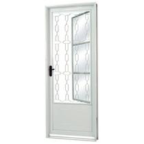 Porta de Aço Postigo 215x85cm com Grade Elo Minas Sul Mgm Abertura Esquerda