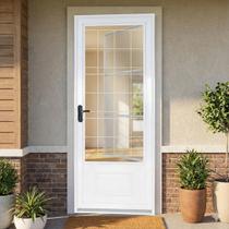 Porta de Aço Postigo 215x85cm com Grade Quadrada Minas Sul Mgm Abertura Direita