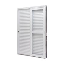Porta de Aço Veneziana de Correr Lateral 215x142cm 3 Folha Vidro Liso Qualitysol Ramassol