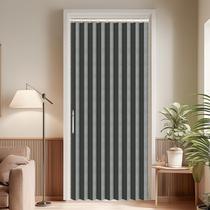 Porta de acordeão AJAZZ Blackout Invisible Folding Dark Grey