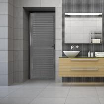 Porta de Alumínio 210x60cm Palheta Hale Esquadrias Abertura Direita