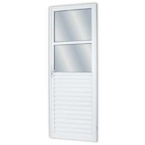 Porta de Alumínio 210x70cm com 2 Vidros Lisos Linha Solida Mgm