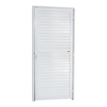 Porta de Alumínio 210x86cm sem Ventilação Super Brilhante Brimak Abertura Esquerda Branco
