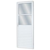 Porta de Alumínio 210x90cm com 2 Vidros Lisos Linha Solida Mgm