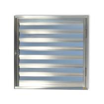 Porta de Alumínio Abrigo 60x60cm para Água e Gás 1 Folha sem Ventilação Anodizado Brilhante Brimak