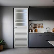 Porta de Alumínio Basculante 210x80cm com Vidro Liso Soft Plus MGM Abertura Direita Branco