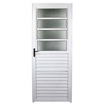 Porta de Alumínio Basculante Branca 210 x 90 Esquerdo - FACCE