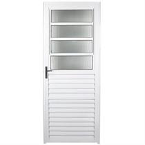 Porta de Alumínio Basculante Branca Direita 210 x 80 L-25 - FACCE