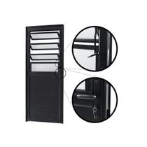 Porta de alumínio basculante preta (2.10x80) - linhha 25