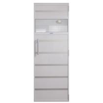 Porta de Alumínio Branco com Contramarco para Sauna a Vapor 0,70x1,99 m - Sodramar