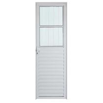 Porta de Alumínio Branco de Entrada Social CMC Modular - Lado Direito - 2.10 (A) x 0.90 (L) Porta de Alumínio Branco de Entrada Social CMC Modular - Lado Direito - 2.10 (A) x 0.90 (L)