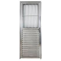 Porta de Alumínio Brilhante de Entrada Social CMC Modular - Lado Esquerdo - 2.10 (A) X 0.80 (L) Porta de Alumínio Brilhante de Entrada Social CMC Modular - Lado Esquerdo - 2.10 (A) X 0.80 (L)