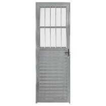 Porta de Alumínio Brilhante de Entrada Social Hale Esquadrias - Lado Esquerdo - 2.10 (A) X 0.80 (L)